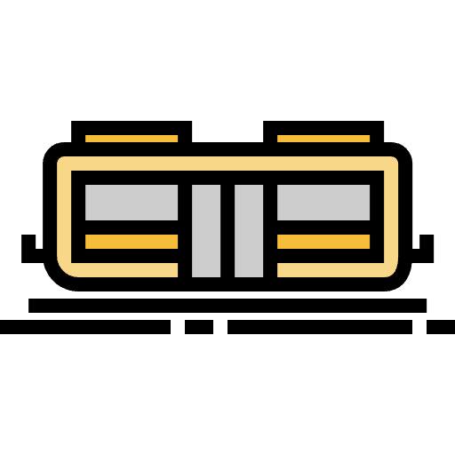 Train rails travel transportation icon