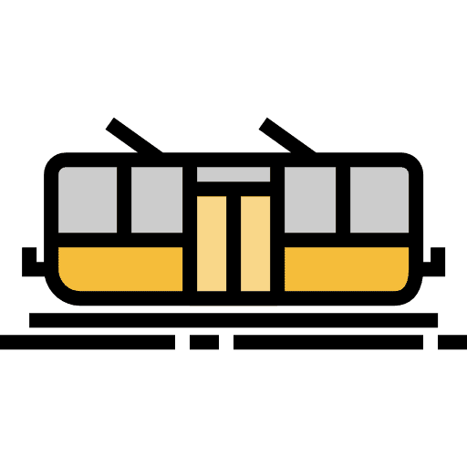 Train street rail transportation icon