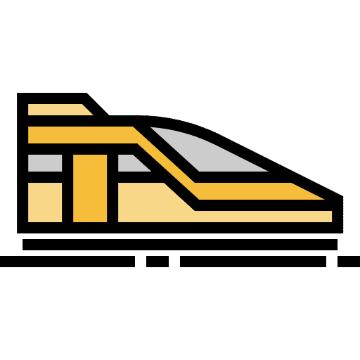 Train transportation travel rail icon