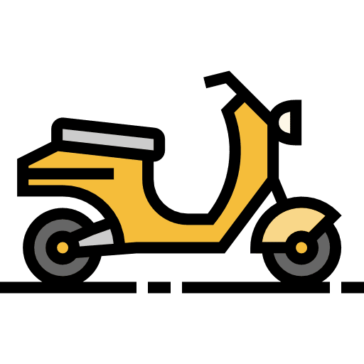 Vespa transportation transport motorcycle icon