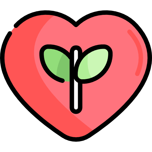 Heart shapes love leaves icon