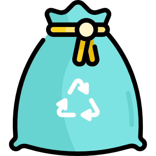 Recycling bag bags trash wiping icon