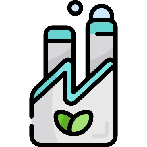 Factory buildings contamination landscape icon