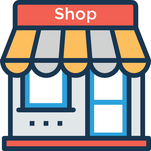 Shop merchant commerce online shop icon
