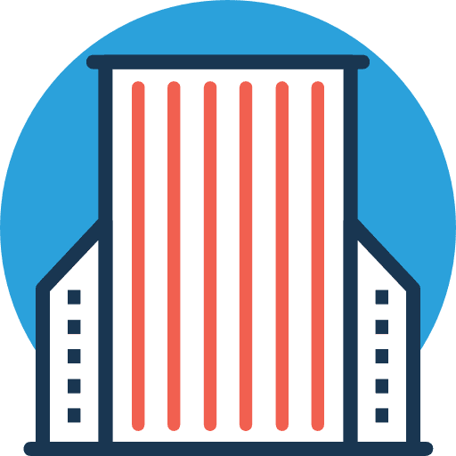 Building architecture and city building office block icon
