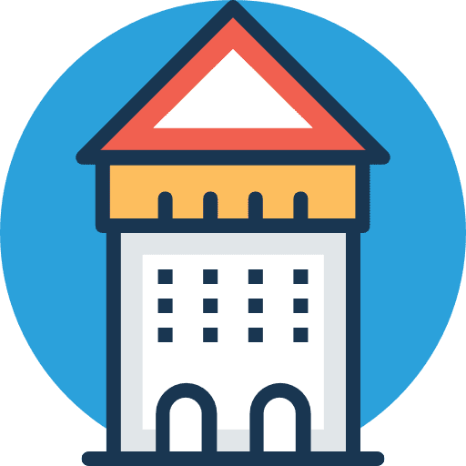 Monuments castles constructions castle icon