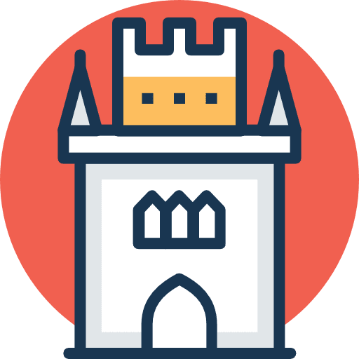 Tower monuments fortress fantasy icon