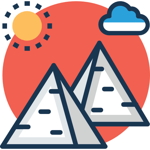 Pyramid egyptian landmark pyramids icon