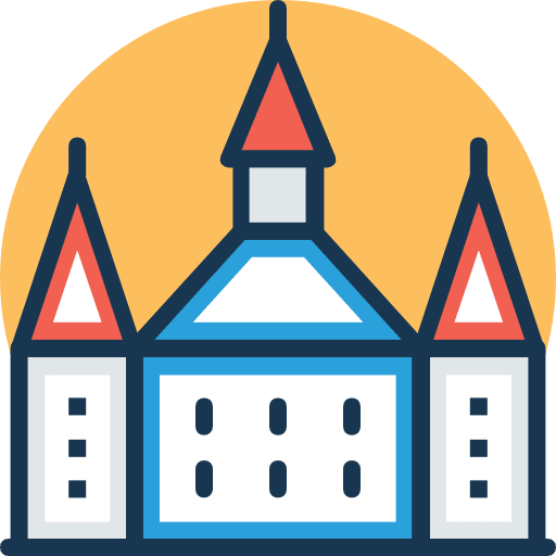 Castle fortress folklore legend icon