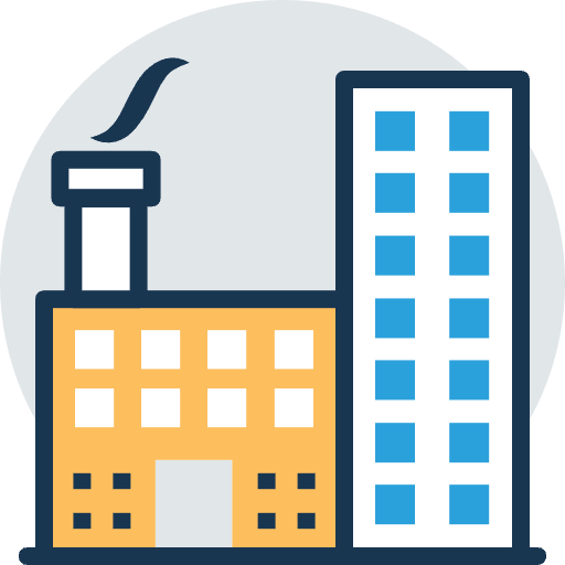 Industry factory contamination industrial icon