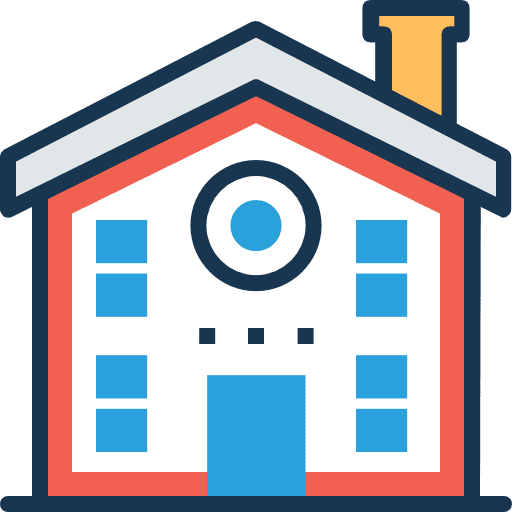 Mansion luxury architecture and city house icon