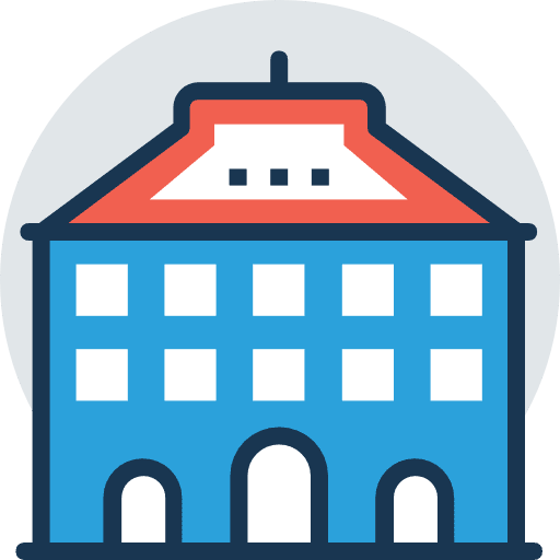 School buildings classroom college icon