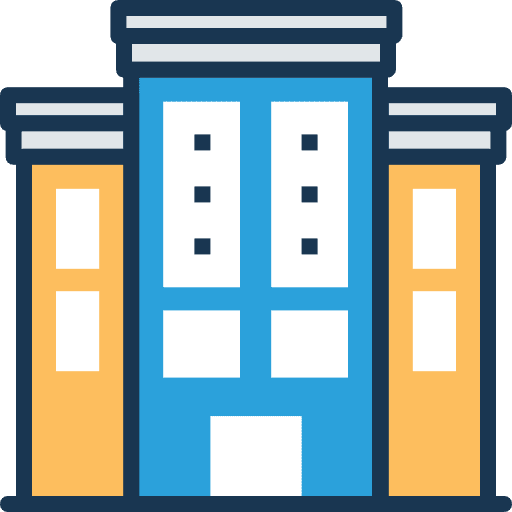 Building architecture and city urban building icon