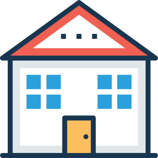 Palace architecture and city palace architectonic icon