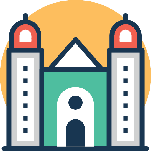 Cathedral catholic cathedral building icon