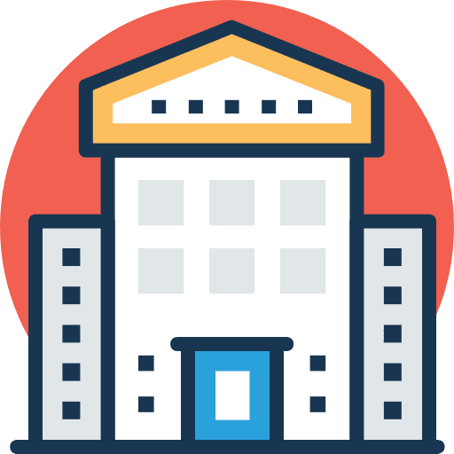 Library reading library architecture and city icon