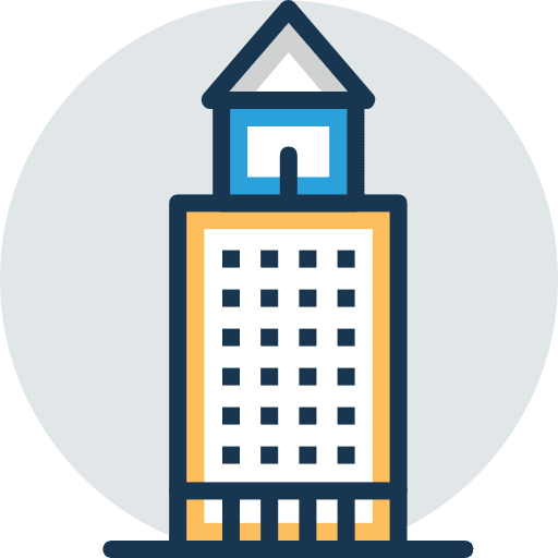 Building office architectonic office block icon