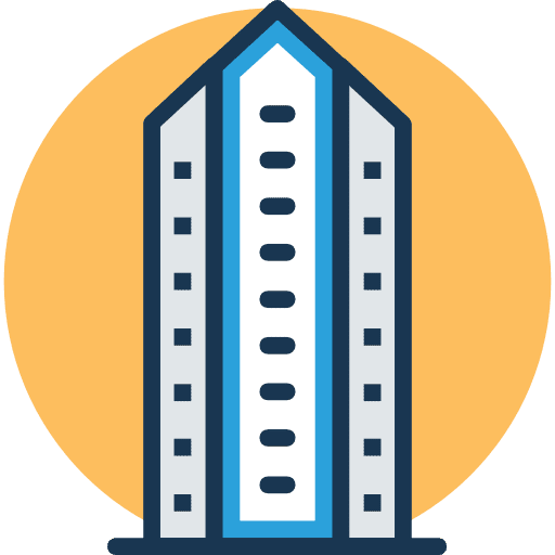 Building town architecture and city buildings icon