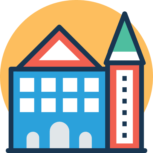 Church religion monastery buildings icon