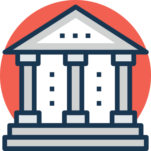 Library buildings library reading icon