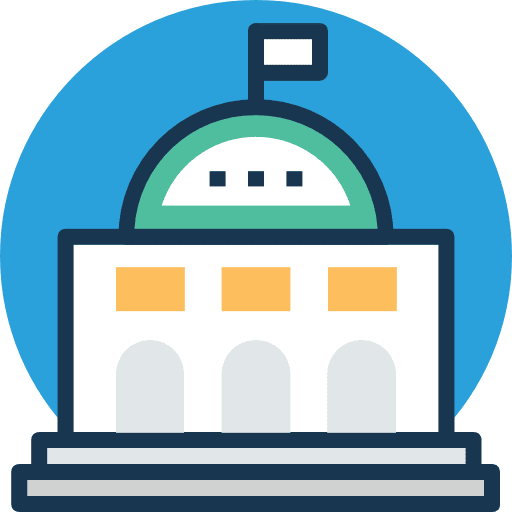 School school classroom architecture and city icon