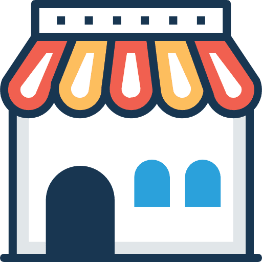 Shop commerce and shopping food commerce icon