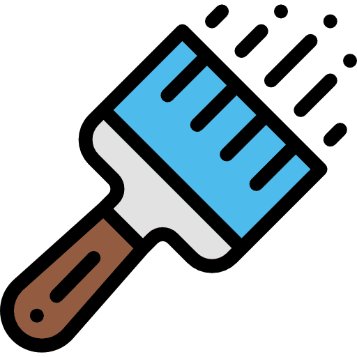 Paint brushes tools and utensils painter repair icon