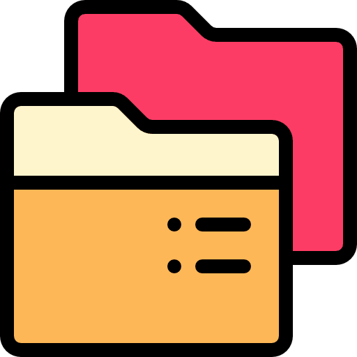 Folder office material storage repository icon