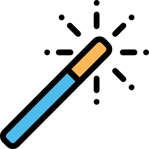 Magic wand witchcraft tools and utensils magic wand icon