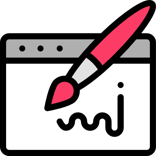 Website paint brush theme edit tools icon