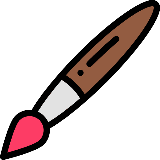 Paint brush artist paint brush art and design icon