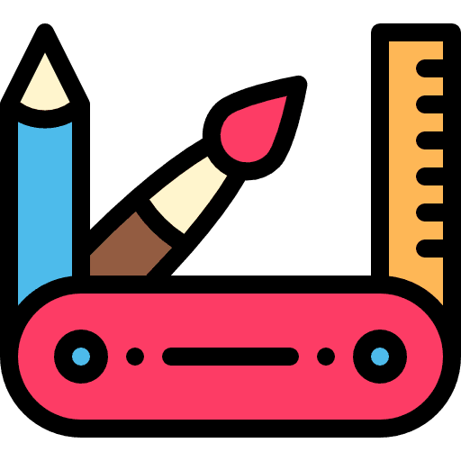Pencil case edit tools school material education icon