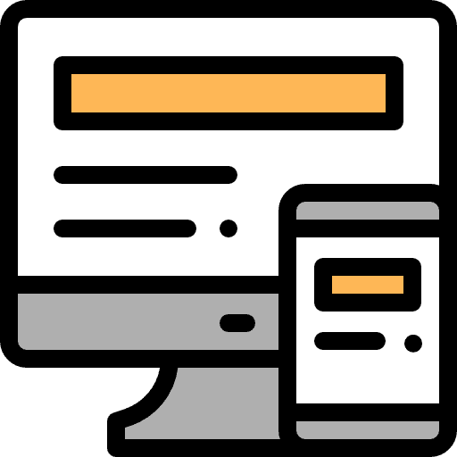 Responsive digital platform electronics monitor icon
