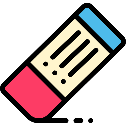 Eraser eraser erase education icon