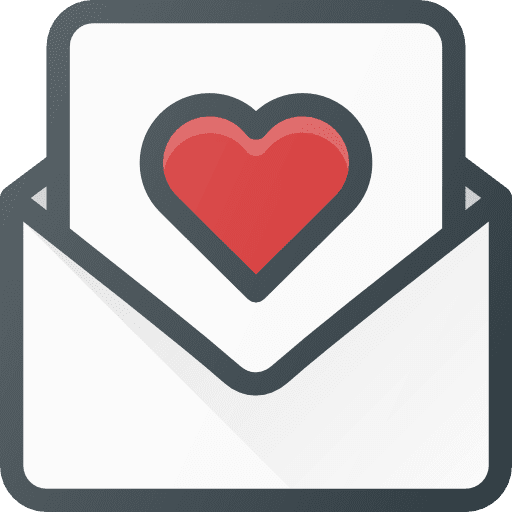 Love letter communications love and romance heart icon
