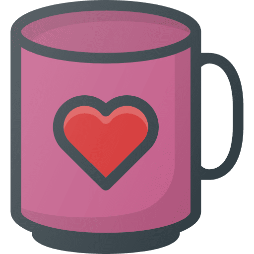 Mug hot chocolate heart chocolate icon