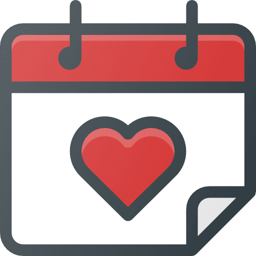 Valentines day february romantic valentines day icon