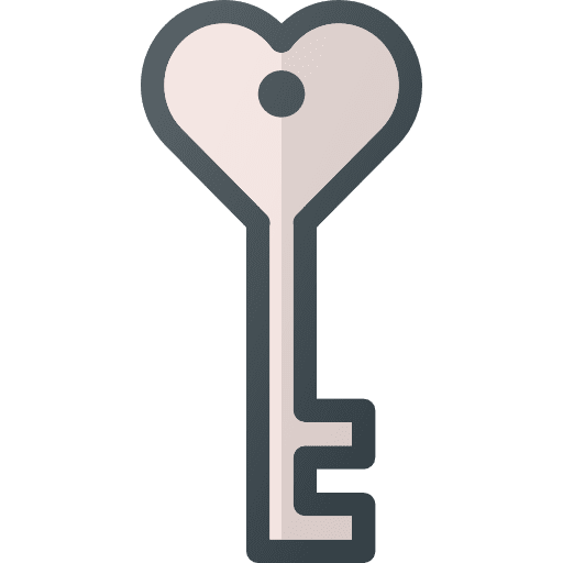 Key password door key love and romance icon