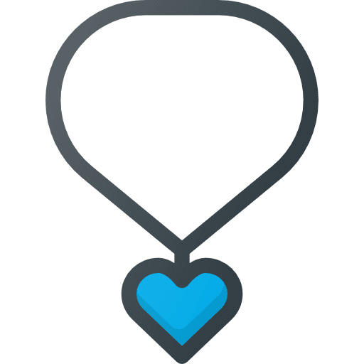 Necklace necklace love and romance heart shape icon
