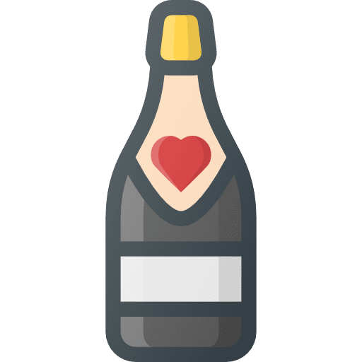 Champagne celebration alcoholic drinks food and restaurant icon