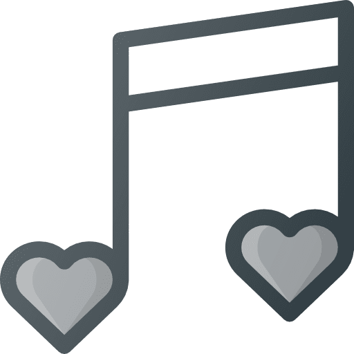 Music love and romance quaver romantic music icon