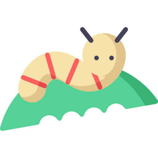 Caterpillar animal kingdom insect farming and gardening icon