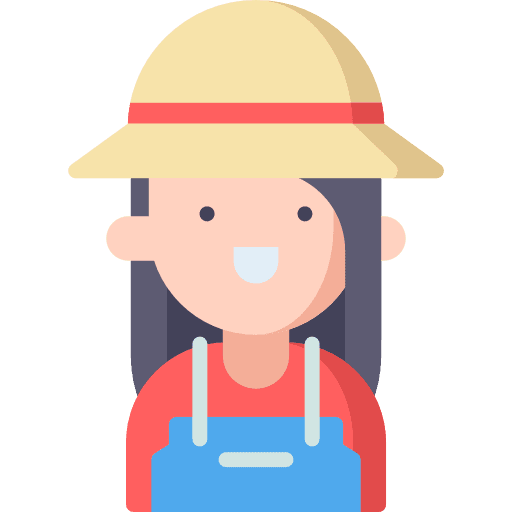 Gardener cultivator professions and jobs farmer icon