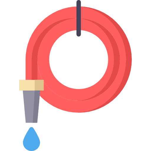 Hose fireman watering gardening icon