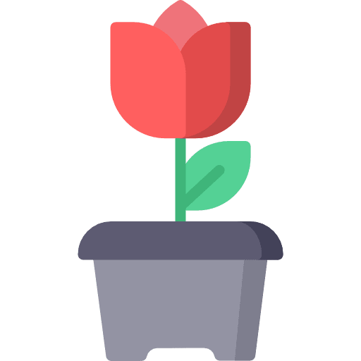 Flower gardening farming and gardening plant icon