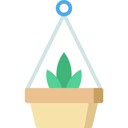 Hanging pot farming and gardening pot nature icon