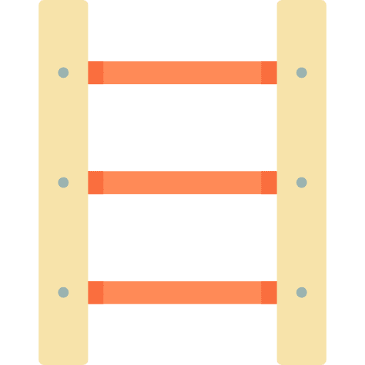 Ladder construction and tools ladder farming and gardening icon