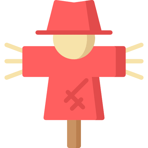Scarecrow farming rural scarecrow icon