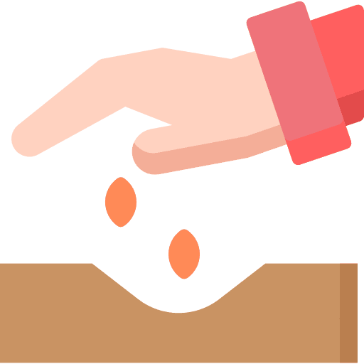 Seeding nature growing seed farming and gardening icon