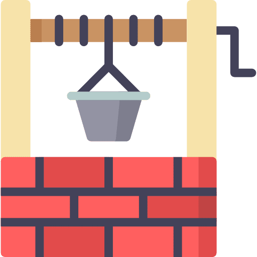 Buildings buildings well farm icon